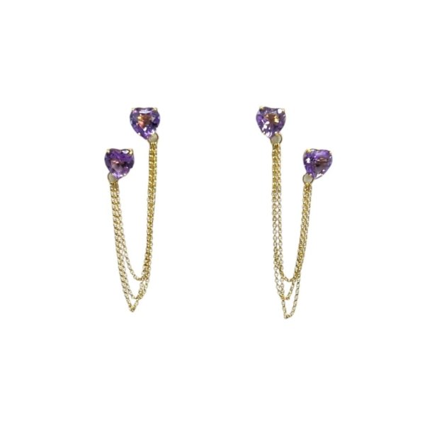 Brinco Corações e Correntes Portuguesa