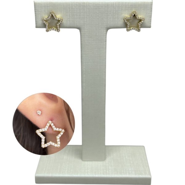 Brinco Estrela com Pedras