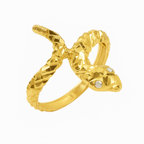 Anel Cobra Diamantado
