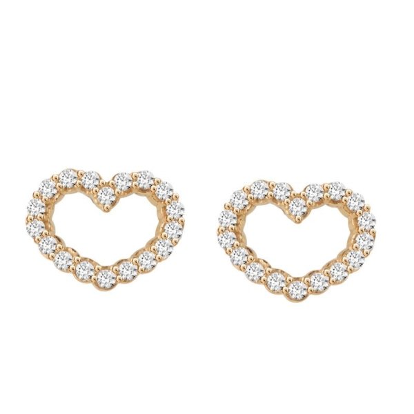 Brinco Coração com Pedras
