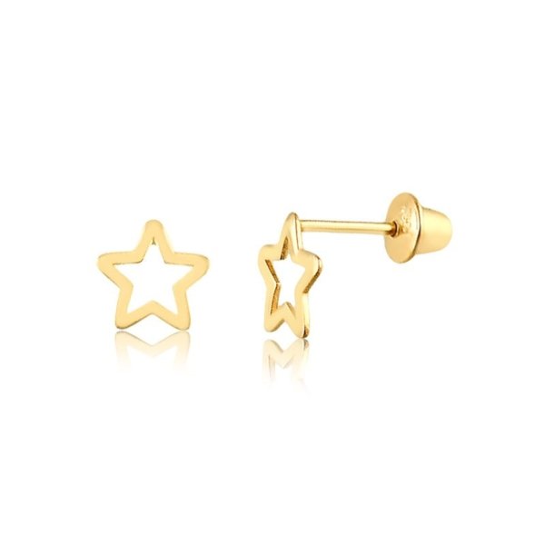 Brinco Estrela em Ouro 10k