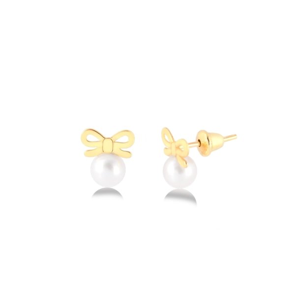 Brinco Laço com Pérola