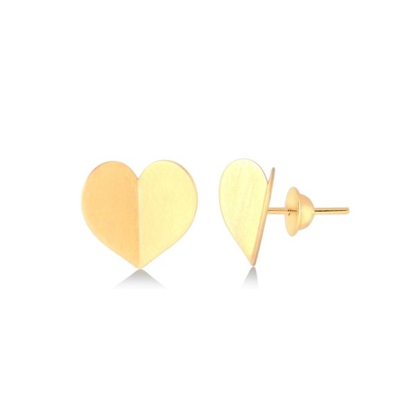 Brinco Coração Dobrado