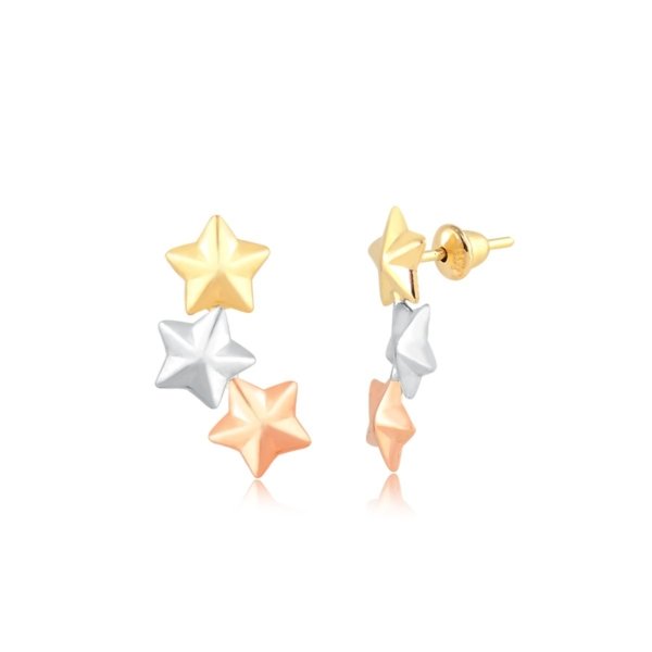 Brinco Estrelas Tricolor