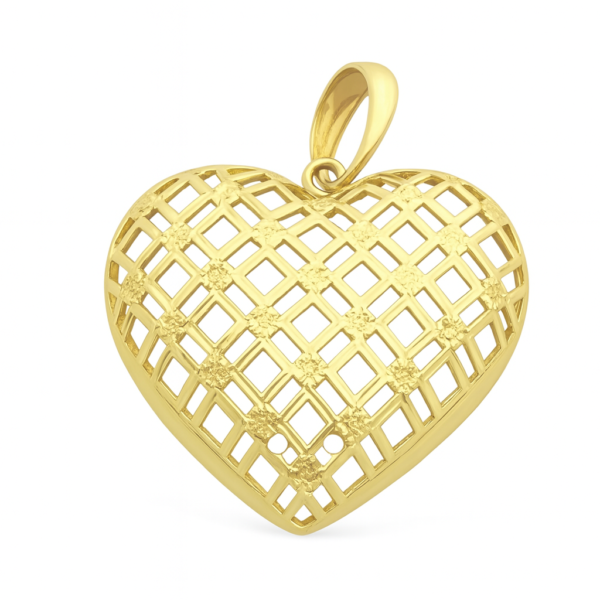 Pingente Coração Diamantado