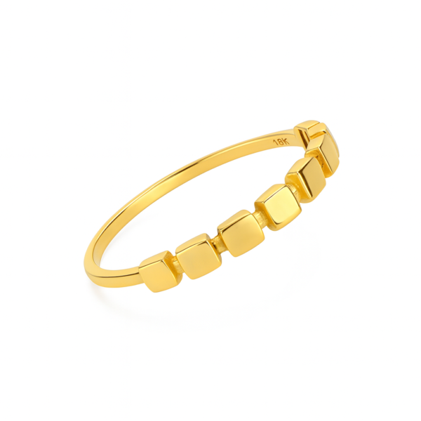 Anel Quadrados Amarelo