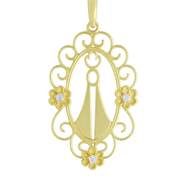 Pingente Nossa Senhora Aparecida com Brilhantes