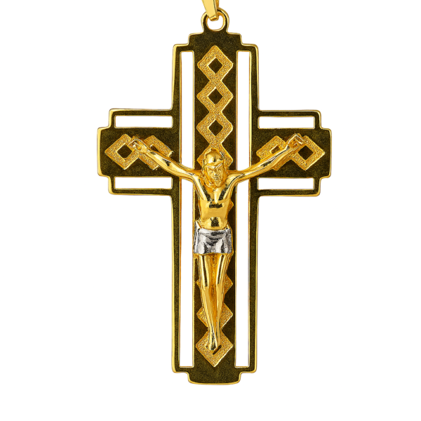 Pingente Crucifixo Bicolor