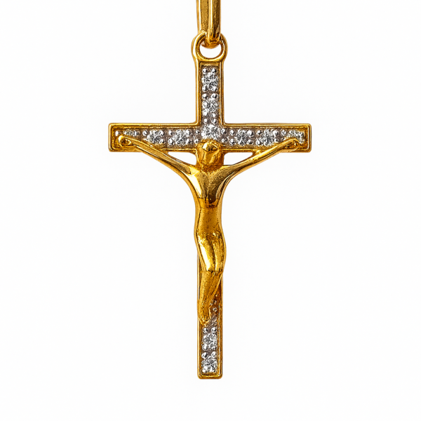 Pingente Crucifixo com Brilhantes