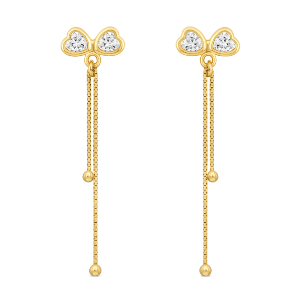 Brinco Dois Corações e Venezianas