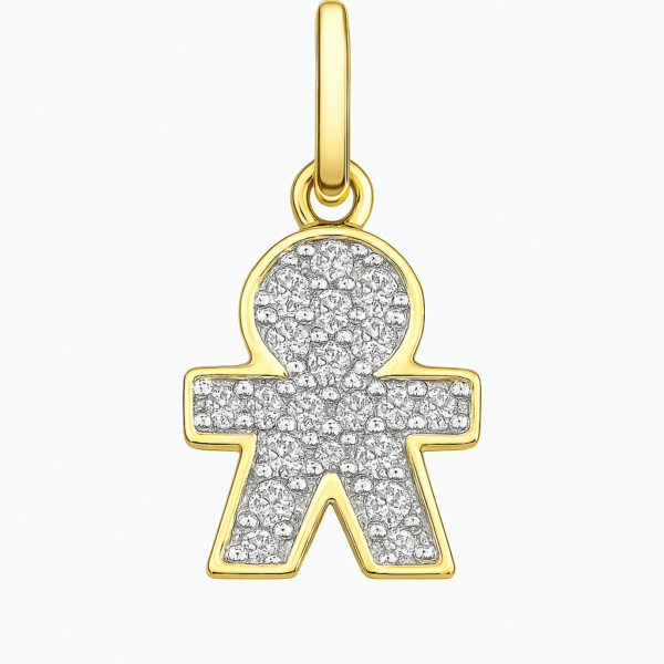 Pingente Menino com Brilhantes