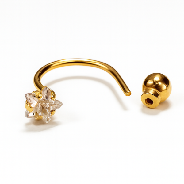 Piercing Pedra Estrela e Bola