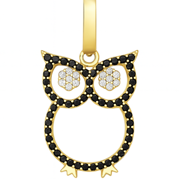 Pingente Coruja com Pedras