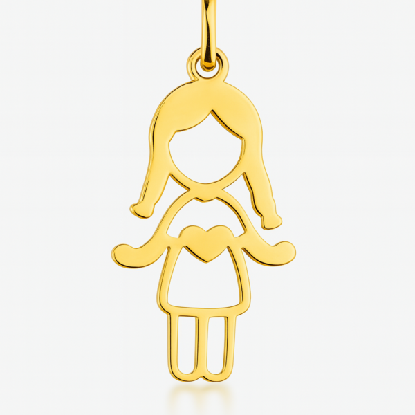 Pingente Menina Coração