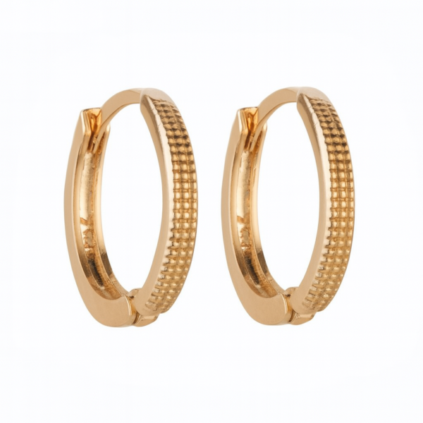 Argola Redonda Diamantada