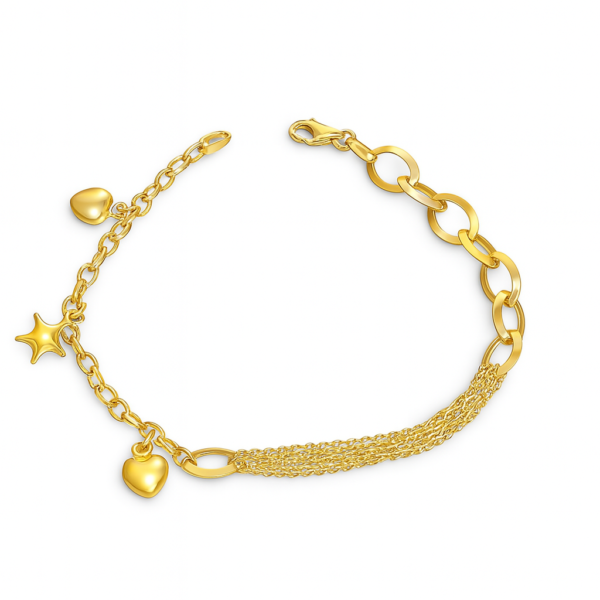 Pulseira Cartier Estrela e Corações