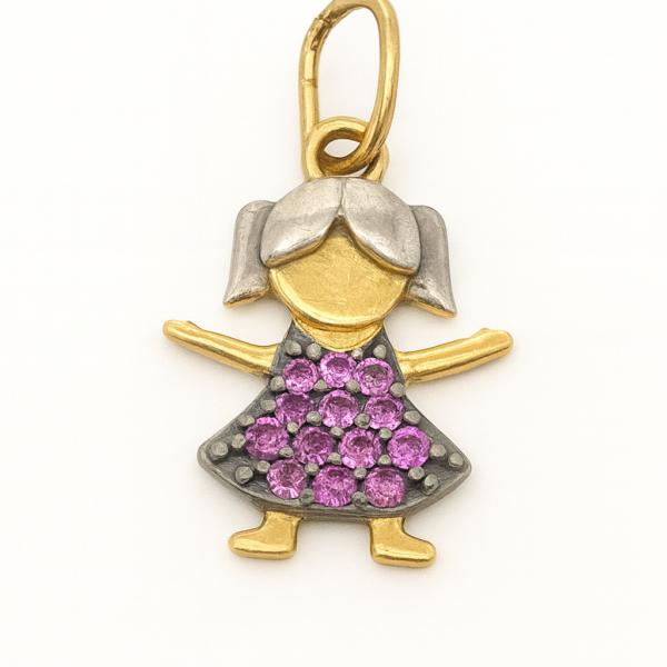 Pingente Menina com Pedras