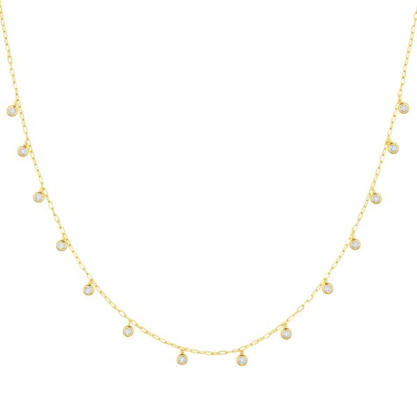 Gargantilha Veneziana Pedras Redondas