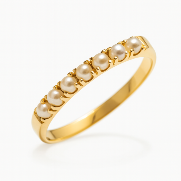 Meia Aliança com Pérolas