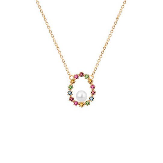 Gargantilha com Pérola e Safiras