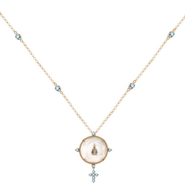 Gargantilha Nossa Sra. Aparecida com Topázios