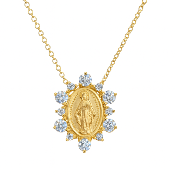 Gargantilha Nossa Sra. das Graças com Pedras