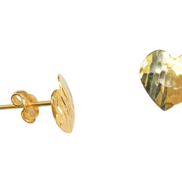 Brinco Coração Diamantado Tricolor