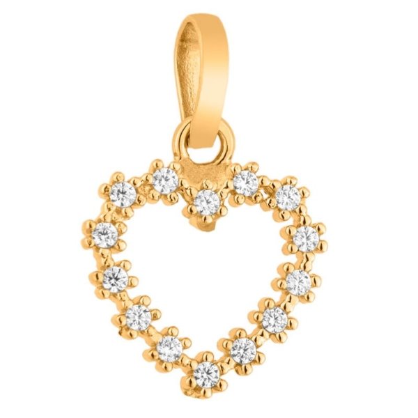 Pingente Coração com Pedras