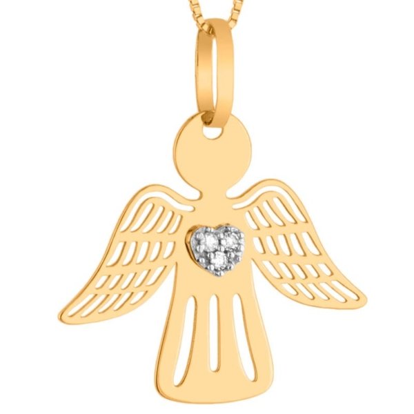 Pingente Anjo com Pedras