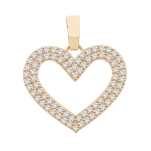 Pingente Coração com Pedras