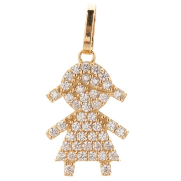 Pingente Menina com Pedras