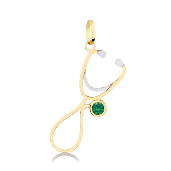 Pingente Estetoscópio com Pedra