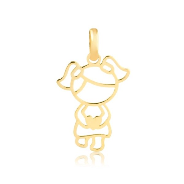 Pingente Menina Coração