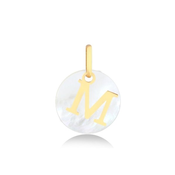 Pingente Letra M com Madrepérola