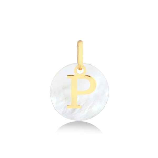 Pingente Letra P com Madrepérola