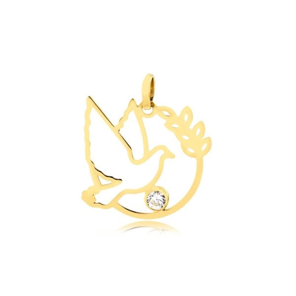 Pingente Espírito Santo com Pedra