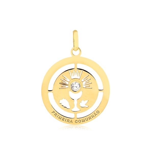 Pingente Primeira Comunhão com Pedra