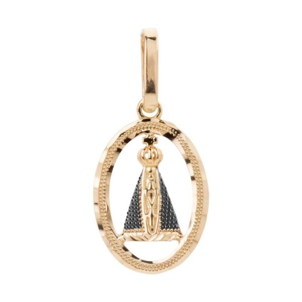 Pingente N. Sra. Aparecida Oval