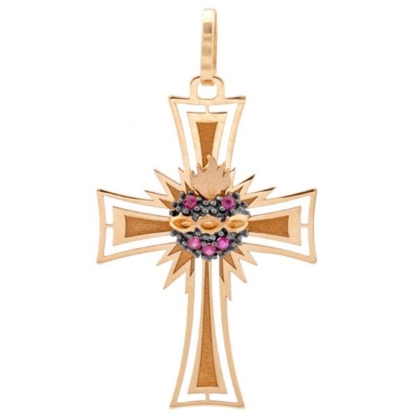 Pingente Cruz Sagrado Coração
