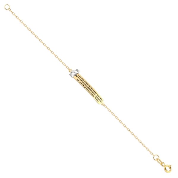 Pulseira Placa com Oração Santo Anjo
