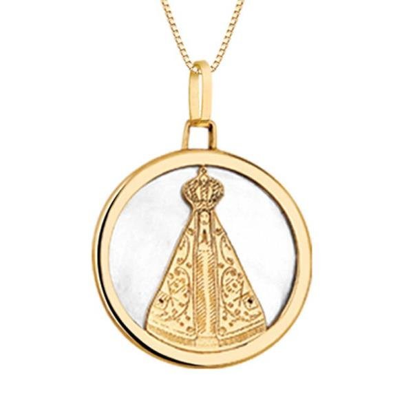 Pingente N. Sra. Aparecida Madrepérola