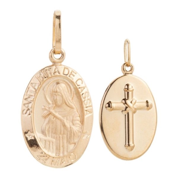Pingente Medalha Santa Rita de Cássia