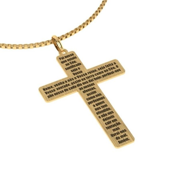 Pingente Cruz Pai Nosso
