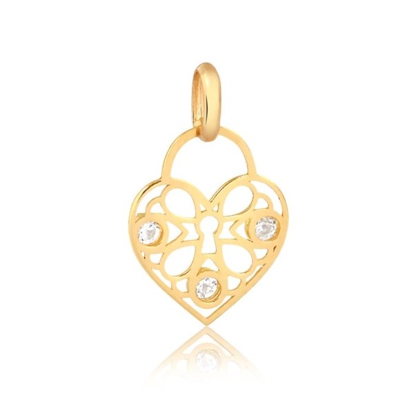 Pingente Coração Cadeado