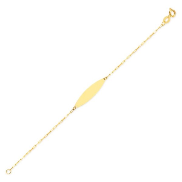 Pulseira Chapa Oval em Ouro 10k
