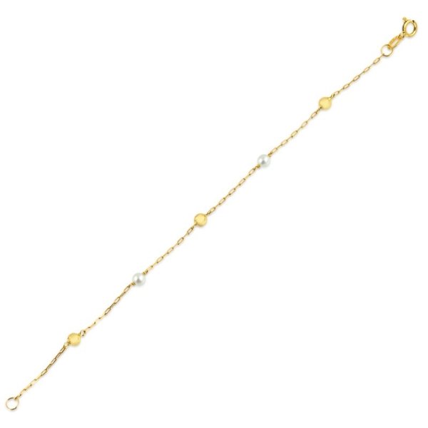 Pulseira com Bolas e Pérolas