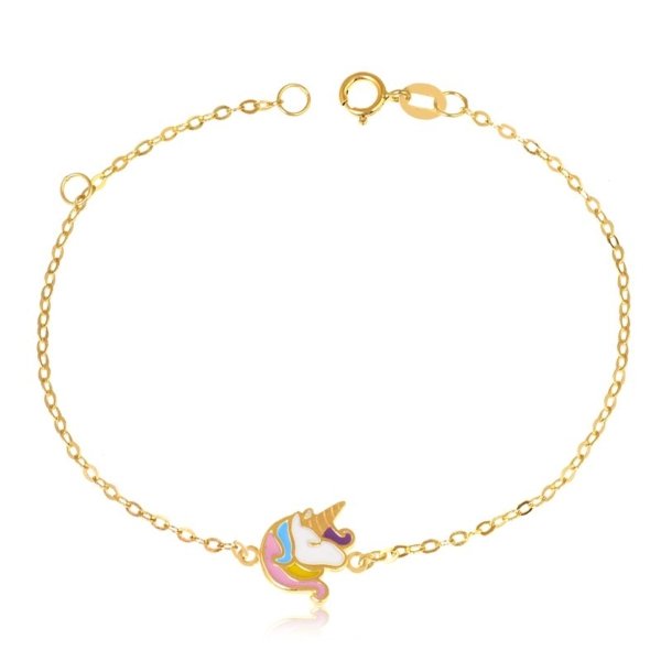 Pulseira Cadeado com Unicórnio