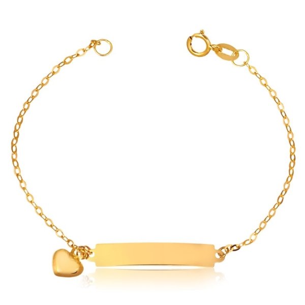 Pulseira com Chapa e Coração