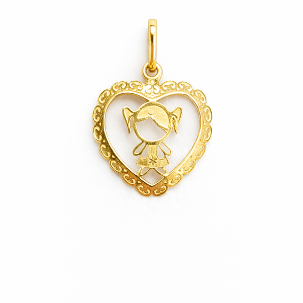 Pingente Coração com Menina
