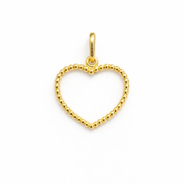 Pingente Coração Bolinhas